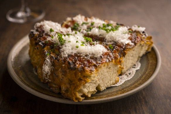 Garlic foccacia.