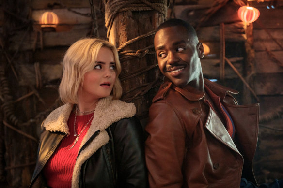 Ruby Sunday (Millie Gibson) and The Doctor (Ncuti Gatwa) in Doctor Who.