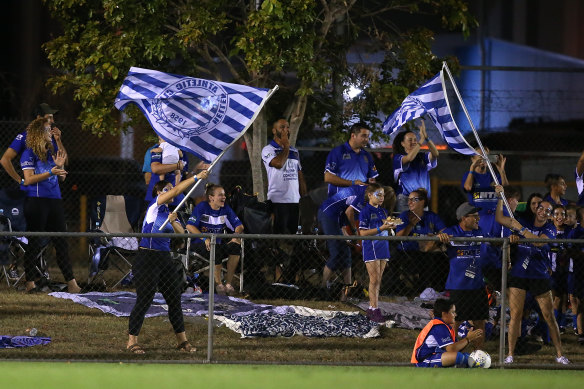 Fans of Darwin soccer club Hellenic AC will be the first in Australia to be able to return to grandstands on Friday night.