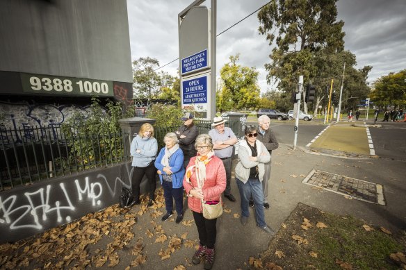 Residents are opposing a development on the site of the old Princes Park Motor Inn.