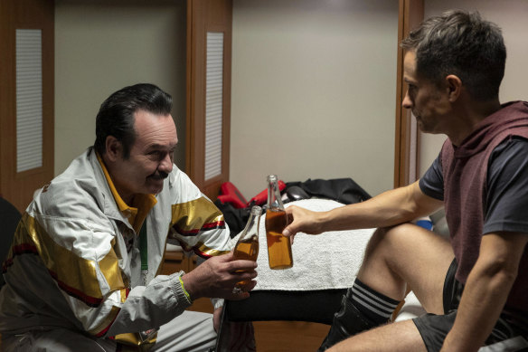 Jorge Perugorría, left, and Gael García Bernal in La Maquina: ambition is central.
