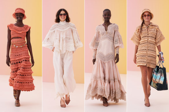 Handmade’s tale ... looks from Zimmermann’s resort collection.
