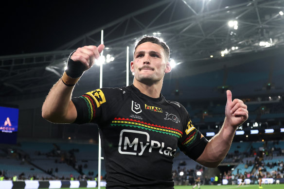 Nathan Cleary is nursing shoulder and hand injuries leading into the grand final.