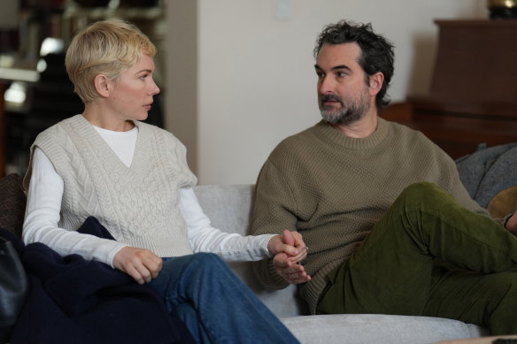 Jay Duplass (right) plays Steve, the ex-husband of Molly (Michelle Williams) in Dying for Sex. 