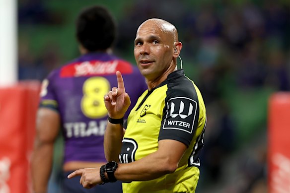 NRL referee Ashley Klein.