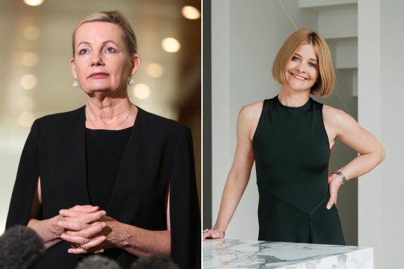 Environment Minister Sussan Ley and AFC acting chief executive Kellie Hush, tackling fashion’s textiles problem together.