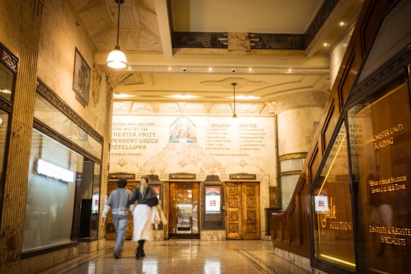 The Manchester Unity Arcade, which opened in 1932 and housed the state’s first escalator.