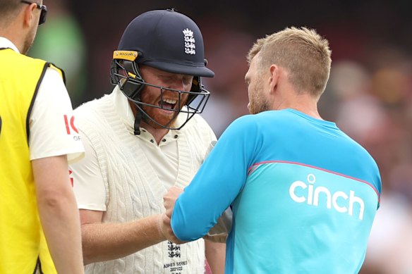 Centurion Jonny Bairstow copped a fierce blow to the thumb.