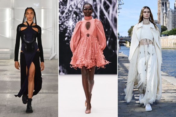 Cut-out takeover: Dion Lee autumn 21; Zimmermann autumn 21; Chloe summer 22.