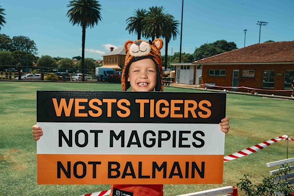Young Tigers fan Benjamin, who was named after club legend Benji Marshall.