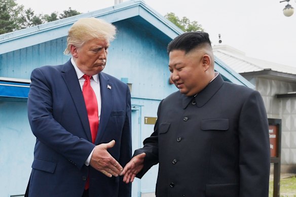 Donald Trump last meet face-to-face with Kim Jong-un when he crossed into North Korean territory in 2019. 
