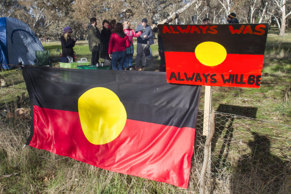 Traditional owners and others have been protesting against the road project.