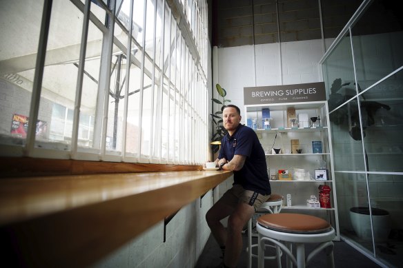 Ben Sheppard drinks a magic coffee at Ottimo Coffee in Cheltenham. 