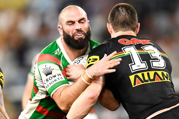The Rabbitohs appear to be making a mockery of their own policy in offering 31-year-old Mark Nicholls a two-year extension.