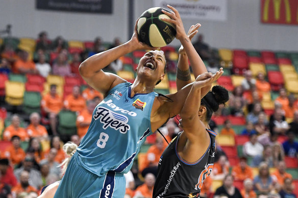 Power: Liz Cambage was a force for the Flyers.