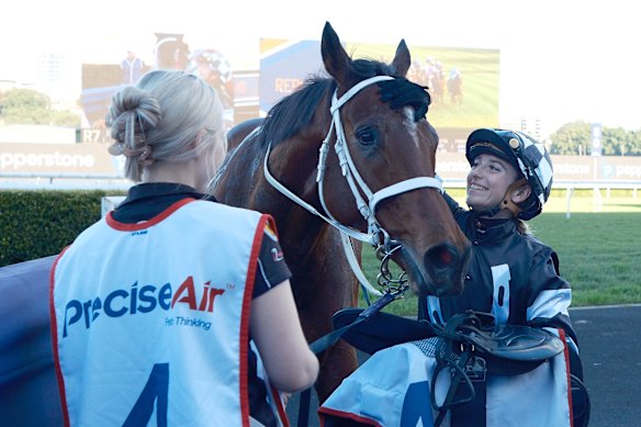 Siena Grima with Tazima after their win.
