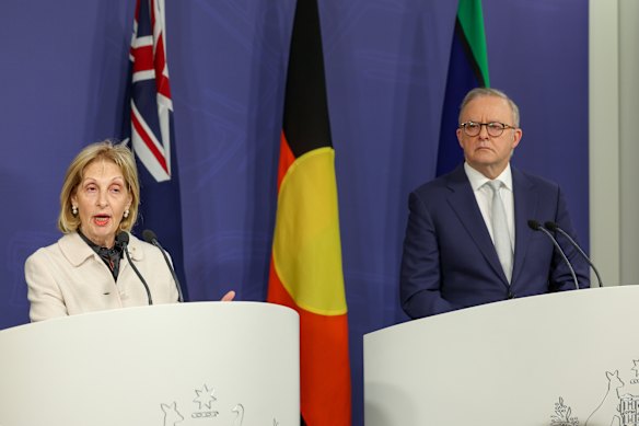 The Special Envoy to Combat Antisemitism Jillian Segal  and Prime Minister Anthony Albanese.