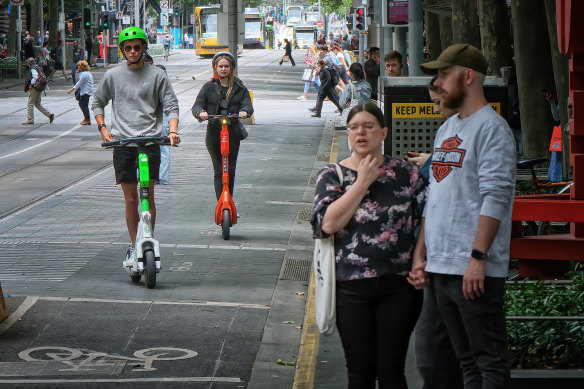 The trial involves 2500 e-scooters deployed across three inner-city councils. 