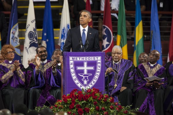 In South Carolina in 2015, President Barack Obama sang Amazing Grace at the eulogy for Clementa Pinckney, who was murdered by a white supremacist.