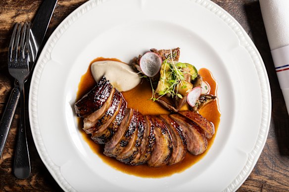 ... alongside a quenelle of truffle pomme puree.