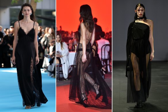 Sheer delights at Australian Fashion Week: Anna Quan; Michael Lo Sordo; Gail Sorronda.