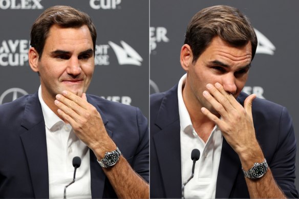 Roger Federer and the moves that expose his Rolex.