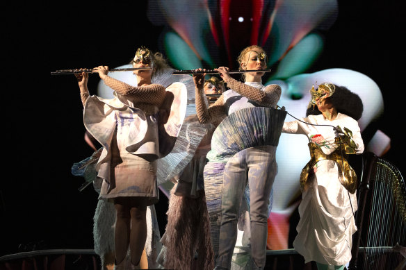 Cornucopia’s feminine energy: Bjork on stage in Copenhagen in 2019.