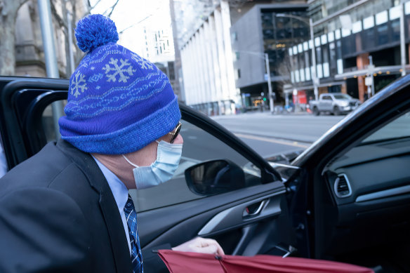 Mark Gray leaving the Supreme Court in Melbourne on Thursday.