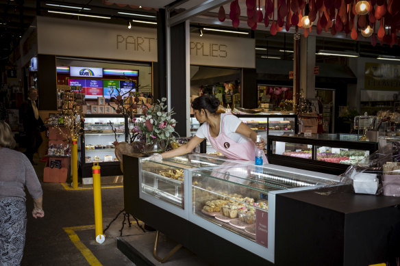 Hand sanitiser is on offer and increased cleaning is being carried out at the South Melbourne Market.