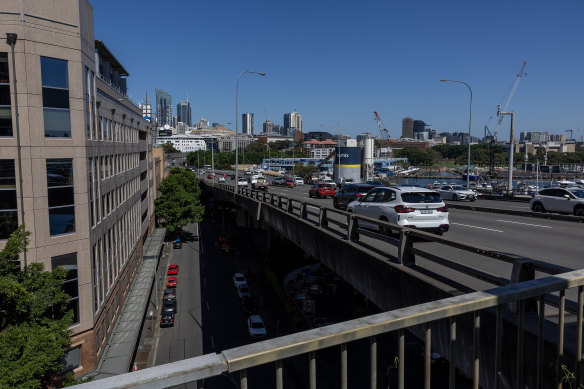 The project involves widening a stretch of the Western Distributor by two lanes.