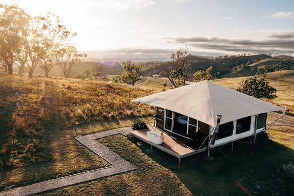 Nature comes to life under a canvas roof.
