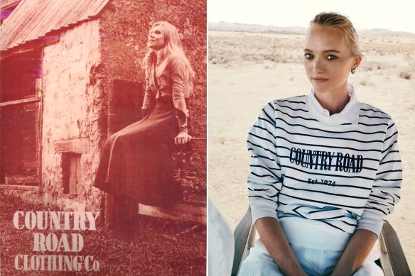 An early advertising campaign for Country Road; Australian supermodel Gemma Ward in the  campaign for the brand’s 50th anniversary