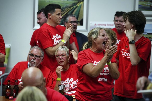 Labor supporters at the Labor Party function in Frankston.