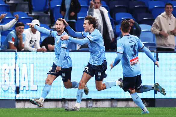 Adam Le Fondre celebrates his goal.