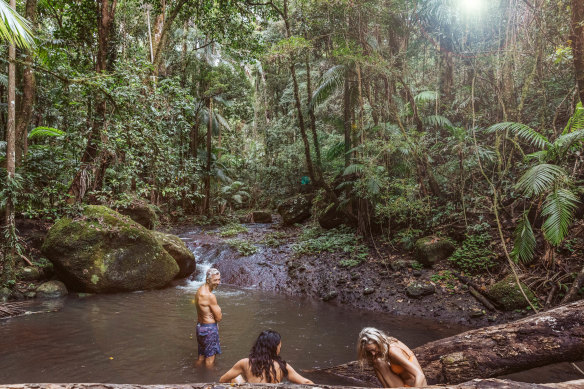 Stop for a plunge in crisp waterholes.