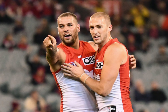 Sydney's dynamic duo, Lance Franklin and Sam Reid, has been forced apart this year due to injury.