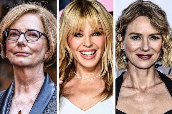 Le australiane gallesi Julia Gillard, Kylie Minogue e Naomi Watts.