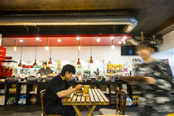 Cook your own ramen and help yourself to a buffet of Korean snacks and braises at the cosy all-you-can-eat restaurant.