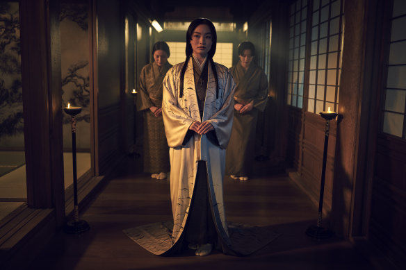 Anna Sawai plays translator Lady Mariko in Shogun.