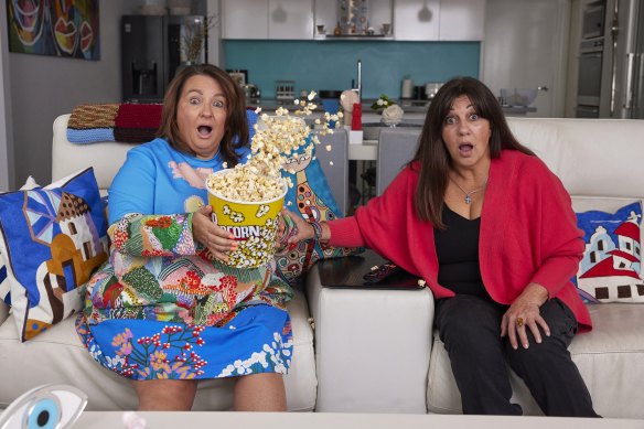 Gogglebox Australia participants Anastasia and Faye.
