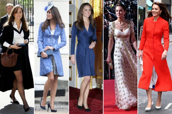 The style evolution of Princess Catherine. From waity-Katie to future queen. 