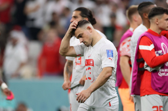 A dejected Xherdan Shaqiri.