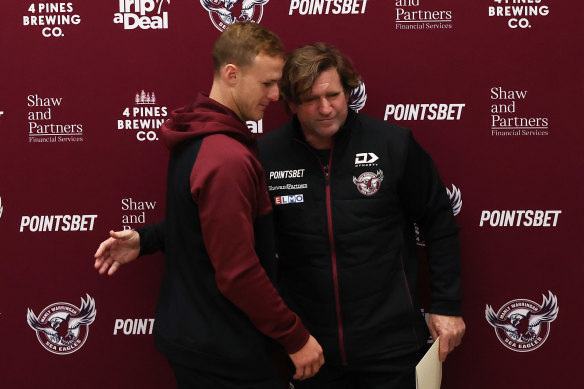 Daly Cherry-Evans with coach Des Hasler.