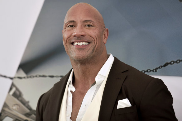 Dwayne Johnson at Fast & Furious Presents: Hobbs & Shaw in Los Angeles. 