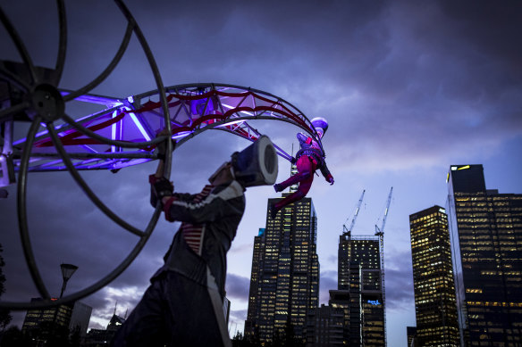 Birrarung Marr will be teeming with acrobats.