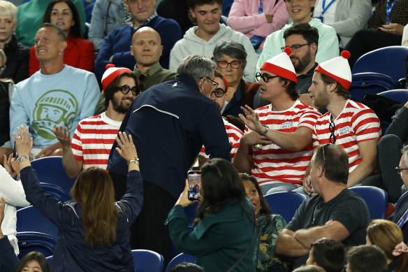 Several spectators were removed from the arena after Novak Djokovic complained about their behaviour to the umpire.