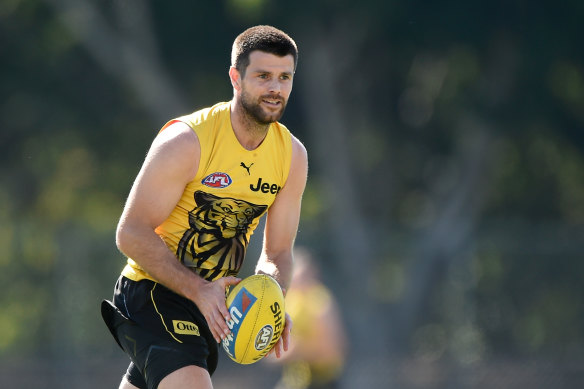 Tigers coach Damien Hardwick says he gets emotional when talking about the contribution Trent Cotchin has made to the club. 