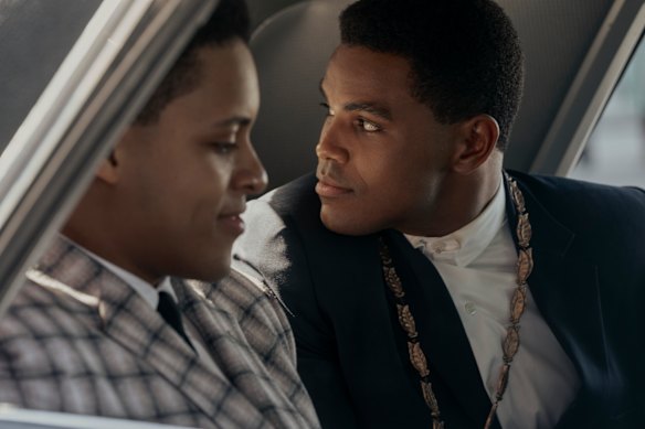 Jaalen Best (right) as Muhammad Ali in The Greatest.