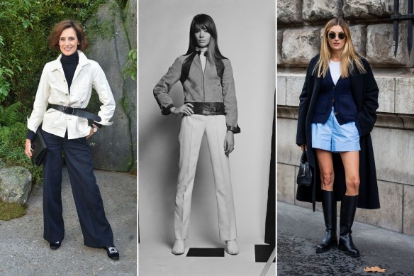 Frenchwomen Inès de La Fressange, Françoise Hardy and Camille Charrière.