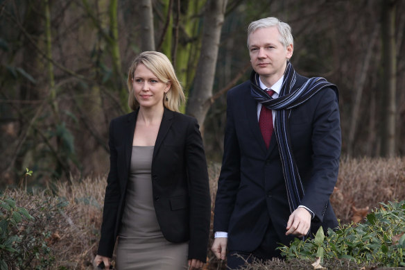 Julian Assange and his lawyer, Jen Robinson, in 2011.